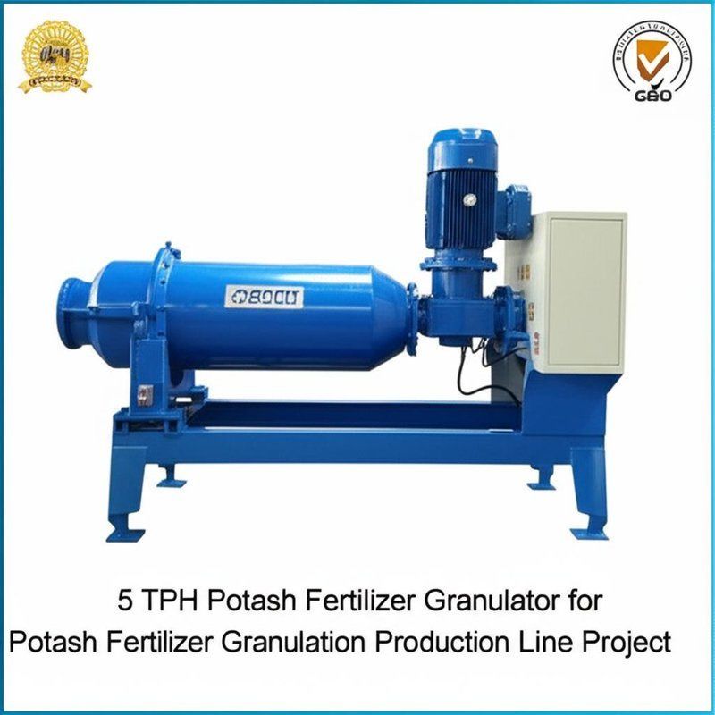 5 TPH Potash Fertilizer Granulator for Potash Fertilizer Granulation Production Line Project